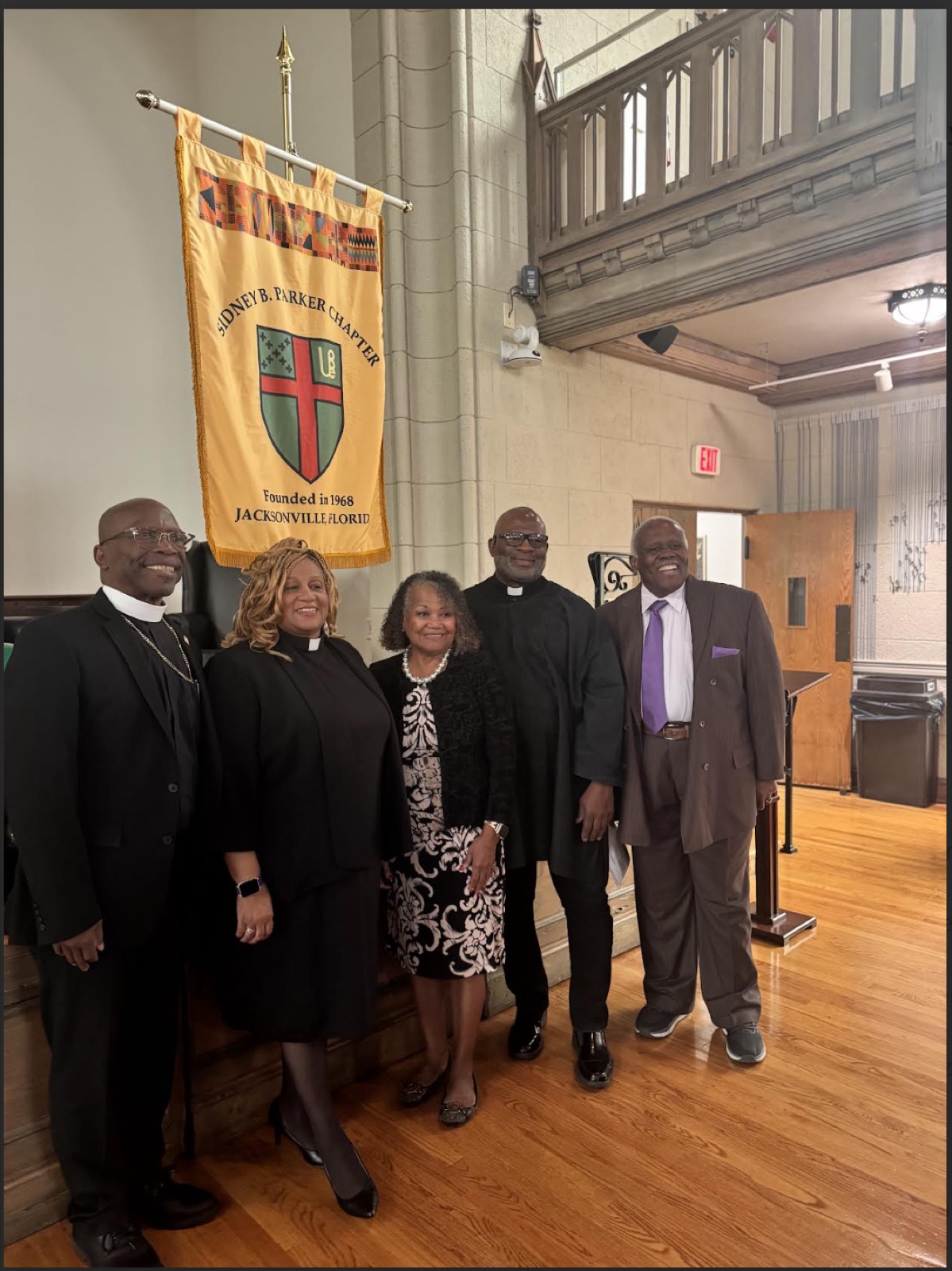 Chapter members and clergy gathered for the occasion